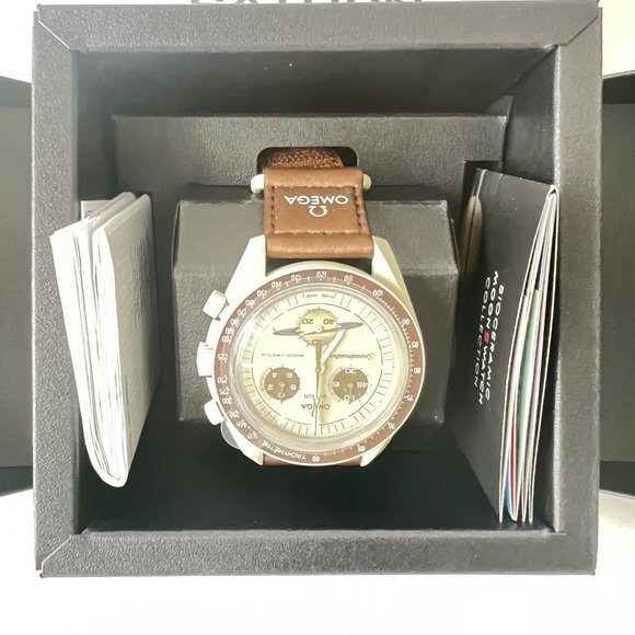 Authentic Swatch X Omega SO33T100 Bioceramic Moonswatch Mission to Saturn-Unisex - Picture 4 of 9